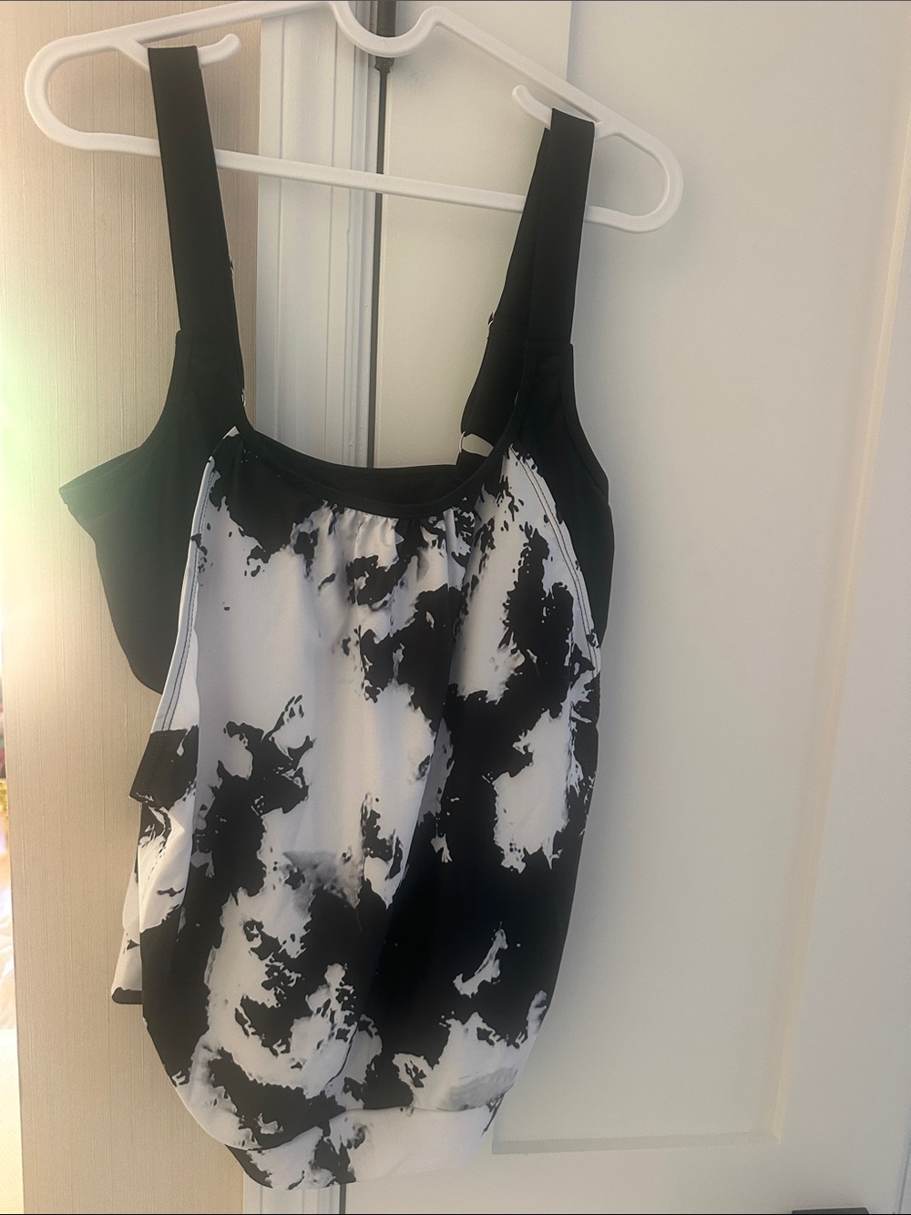 SHEIN Tankini 2 piece bathing suit with shorty short bottom